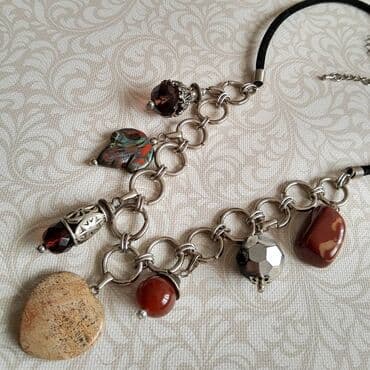 Jewellery sets: Ogrlica, made in Italy Prelepa unikatna ogrlica sa poludragim — 1