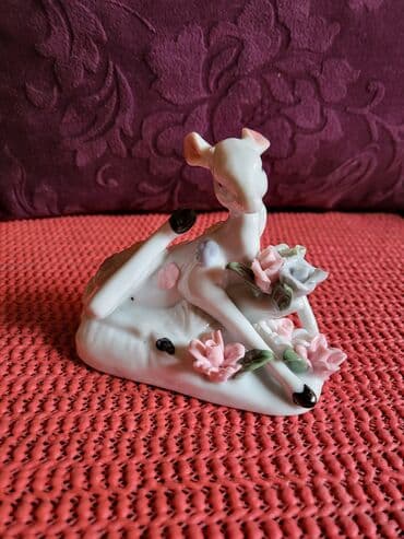 porcelanske solje za caj: Porcelanska vintaz,nova figura lane. Figura lane,nova,cvetovi bez — 3