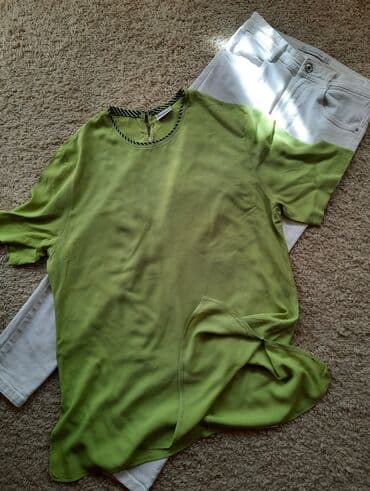 haljine sečene ispod grudi: 9Fashion Woman, L (EU 40), Flax, color - Green — 1