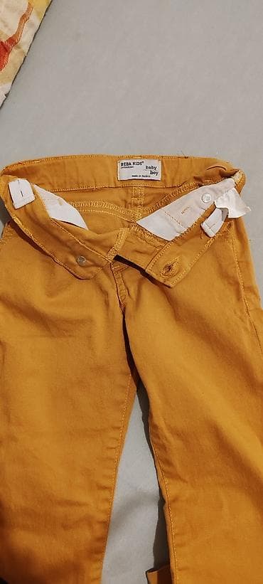 lidl lanene pantalone: Dečije pantalone – Beba Kids, baby boy kolekcija - Boja: senf/oker — 4