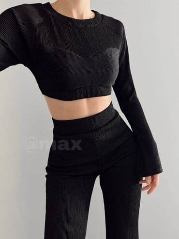 trikotazni set: New,,Nikol’s Set’’ xzaraVelicine S M L Boje:Kamel i Crna (First Class) — 3