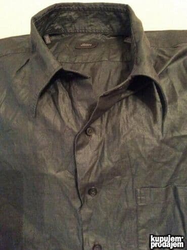 Coats and trench coats: Shirt Long sleeves, L, Joop, color - Grey, Cotton — 1