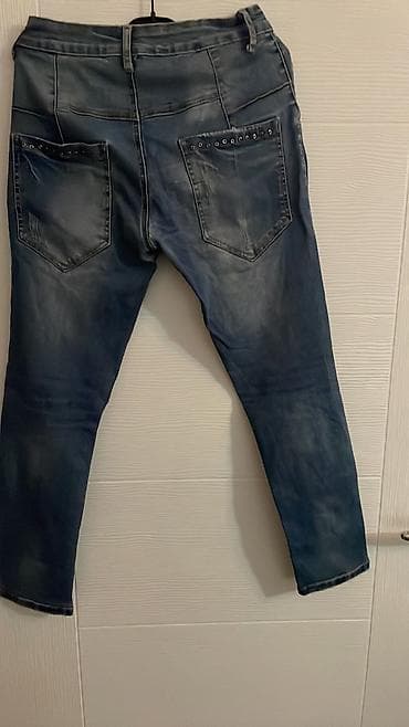 forclaz pantalone: Ženske farmerke – tamnoplavi isprani teksas, veličina XS. - Kroj — 4