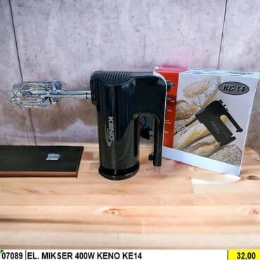 rokas blenderi: Mikser Keno KE-14 crni - 3090 din Snaga: 400W Pet brzina Turbo — 1