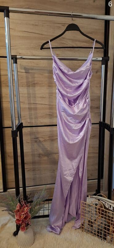 zara helanke sa prorezom: M (EU 38), color - Lilac, Evening, With the straps — 2