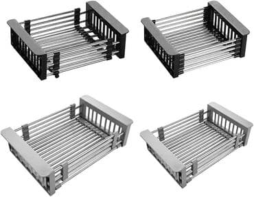 dozer za sudoperu: Prenosiva čelična korpa za sudoperu za pranje i ceđenje Detalji o — 4