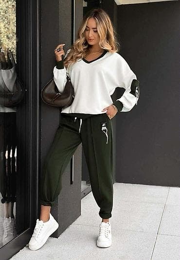 Damski komplet trenerke – džemper + donji deo - Model: dvoslojni
