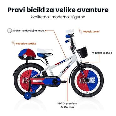 zara dzemper sa krznom: Dečija bicikla 20'' Fitness Plavo-Crvena – Azimut Kids (Šifra — 3