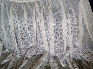 Posteljina: Nova bela zavesa. dim. Sirina 1m. Visina 1m i 15cm — 3
