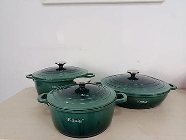 König set emajliranih livenih posuda – 3 dela Zapremina 28 cm -