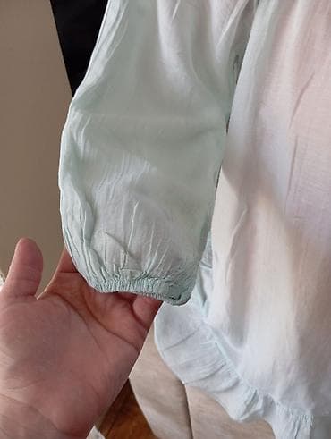 torbe za mame zara: Ženska tunika/bluza u nežno mentol zelenoj boji.Tunika za plazu. - — 4