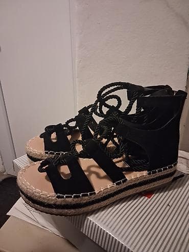 beoshoes sandale: NOVE Ženske sandale sa platformom i vezivanjem oko članka - Boja — 1