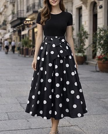 Skirts: ✅Midi suknja sa tufnama i velikom mašnom u struku
✅2750 din — 2