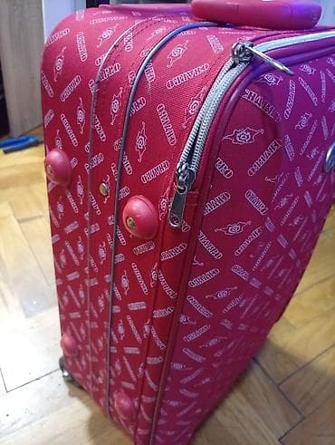 zenske putne torbe: Tvrdi putni kofer na točkiće – crveni, brend Gepardro/Polo Road — 5