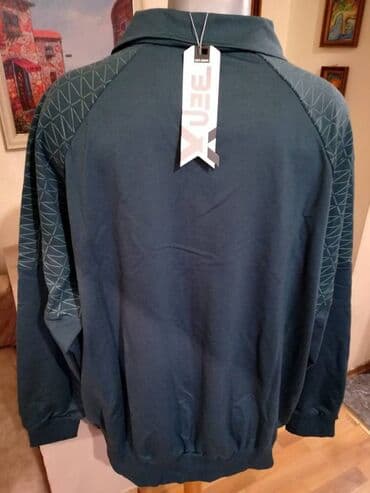 siroke pantalone za punije: Nova muska pamucna trenerka sa kragnom u velikom broju Benx 5XL — 5