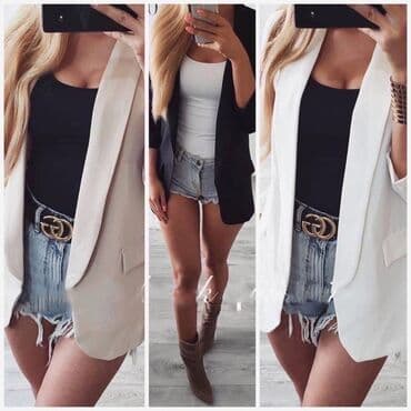 odeca za ples: 💫Ženski sako – elegantan, lagan i bez kopčanja - Kroj: duži, blago — 3