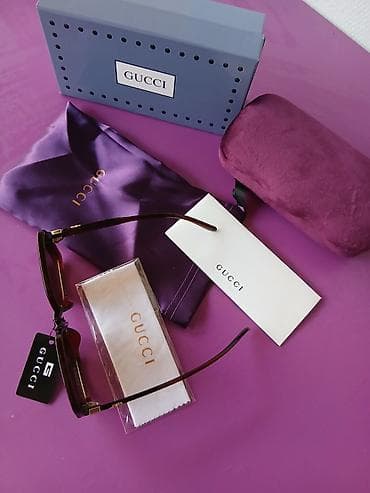 zenski brosevi: Gucci ženske sunčane naočare, oversized kvadratni/mačkast oblik. Okvir — 2