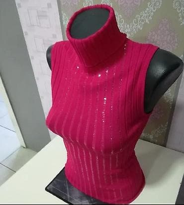 tasnice mona: Ženski bezrukavni rolka - Model: uska silueta, bez rukava, visoka rol — 5