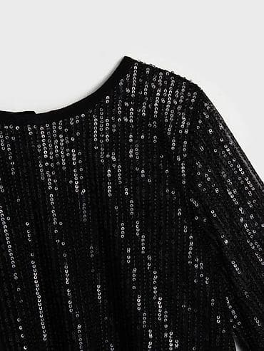 amica haljine: Sinsay haljina – veličina 146 cm - Boja: crna - Model: ravnog kroja — 3