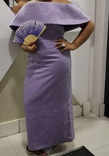 haljina kosulja: Elegantna duga haljina u boji lavande - Kroj: uska silueta dužine do — 1