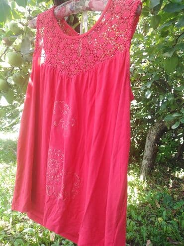 pull and bear suskavac: L (EU 40), Pamuk, Vez, Jednobojni, bоја - Crvena — 3
