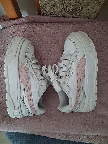 zenske puma patike: Puma dečije patike – koža/sintetika, bela boja sa puder‑roze Puma — 6