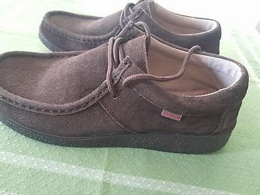 mantil haljina modeli: Zenske cipele – mokasine sa pertlama, braon brušena koža (semerš) - — 5