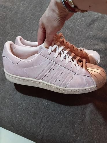 braon kožne cipele ženske: Adidas Superstar ženske patike – model ART CP9946 - Boja: puder/roze — 2