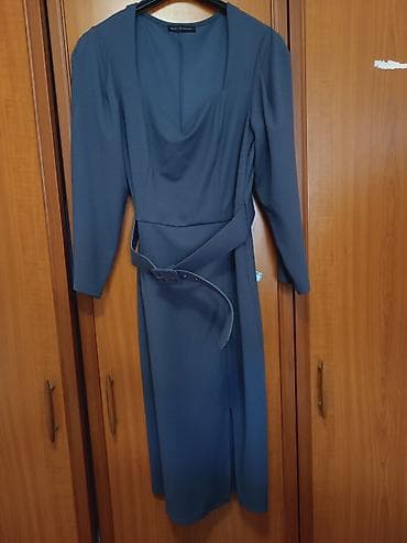 midi haljine: MOHITO midi haljina s pojasom - Model: elegantna midi haljina uskog — 1