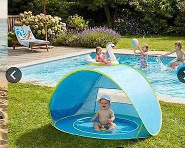 beba sirena: Prenosiva tenda za bebe sa integrisanim malim bazenom i UV zaštitom — 1