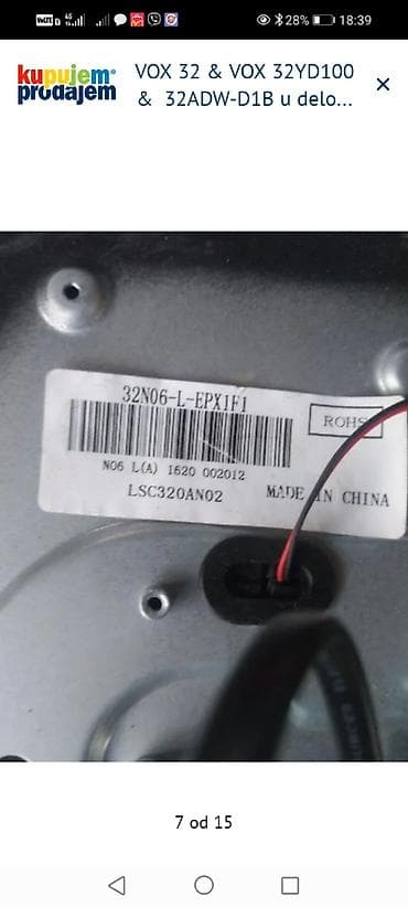 daljinski za tv sharp aquos: VOX 32” televizori – delovi Dostupni delovi za modele: - VOX 32YD100 — 7