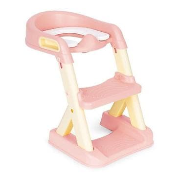 gornji ugaoni kuhinjski element: Adapter za WC šolju za decu sa stepenikom – EcoToys, pink Šifra — 2