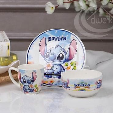deciji brojevi: Stich Keramicki Set za Decu NOV Tanjir Cinija Solja Komplet Stic za — 1