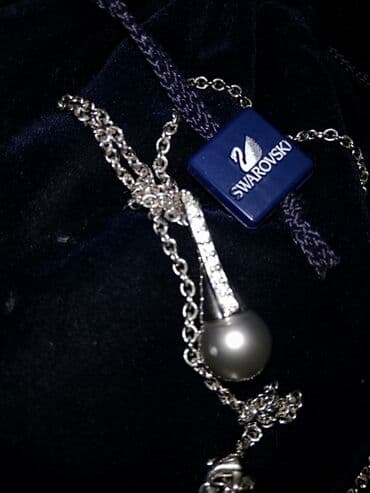 Ogrlica sa priveskom, Trussardi, Materijal: Hirurški čelik, Kristal — 8