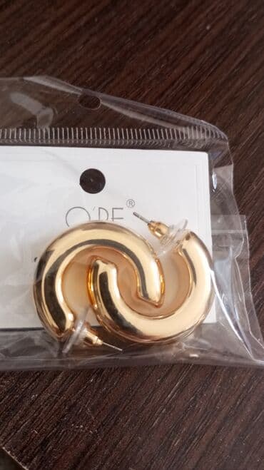 kutija za nakit za devojcice: Hoop earrings, Material: Gold — 1