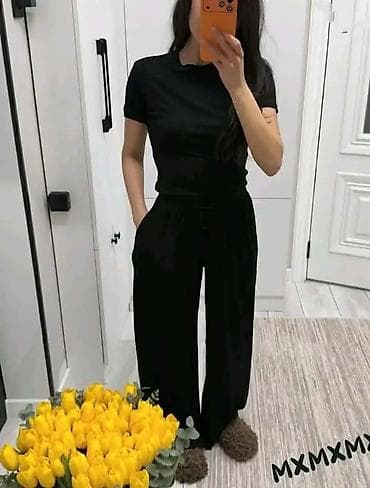 bole majice: Ženski komplet za svaki dan – majica kratkih rukava + široke Pantalone — 2