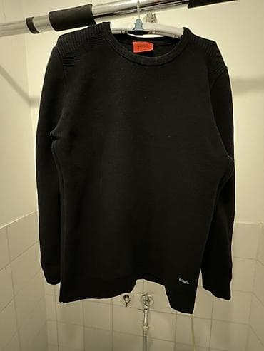 sirogojno dzemper: HUGO BOSS muški džemper, crni - Model: okrugli izrez (crew neck) sa — 1