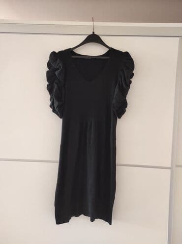 haljine secene ispod grudi: A-Dress M (EU 38), bоја - Crna, Kratkih rukava — 1