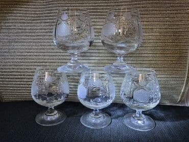 case za zestoko pice: Case kristal Zajecar za zestoko pice iz 70ih. Case su perfektne,sve — 4