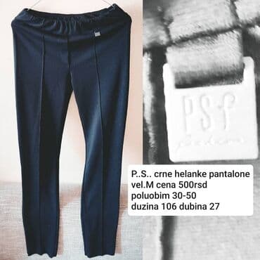 Ženska obuća: PS Fashion crne helanke-pantalone - Veličina: M - Elastičan struk sa — 1