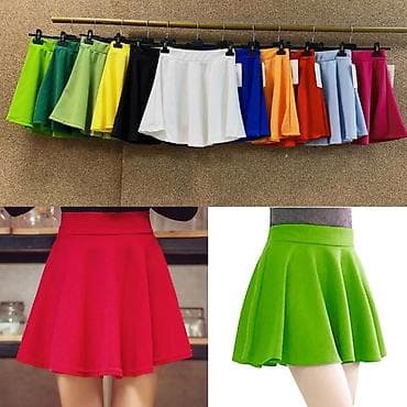 Suknjica iz gloha. Crvena,svetlo siva,tamno siva,teget,tamno