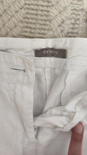 lanene bele pantalone: Ženske bele pantalone Orsay - Brend: Orsay (etiketa vidljiva na — 2