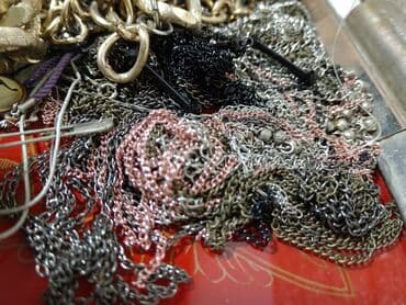 srebrne mindjuse sa cirkonima: Set: Ogrlica, Materijal: Mesing — 7