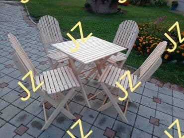 kamperske stolice uradi sam: Stočić 70*60 visina 67 Stolice ušrafljene sve kuvana bukva — 1