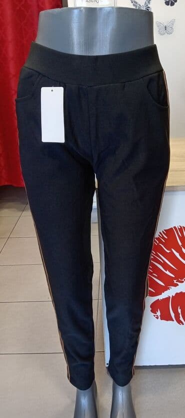 Trousers: Ženske trenerke pamuk - likra - elastin vel. M. L. Xl. 2xl. Cena — 3