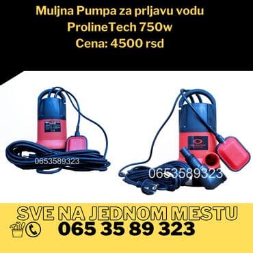 Ostala baštenska oprema: Muljna Pumpa Proline 750w Garancija Snaga: 750w Napon: 220-230V — 1
