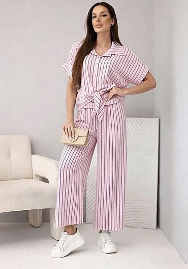 drzac za pantalone: ✅Ženski komplet – košulja i pantalone sa prugama
✅2700 din — 1