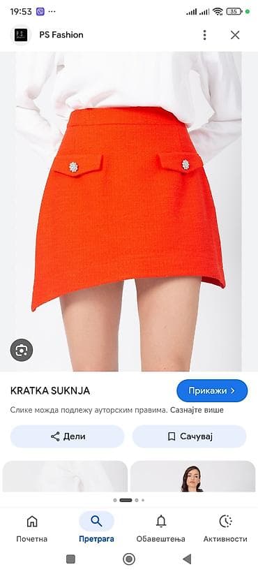 haljine ps nova kolekcija: Ženska kratka suknja – PS Fashion vel. 42 - Krojen mini model sa — 1