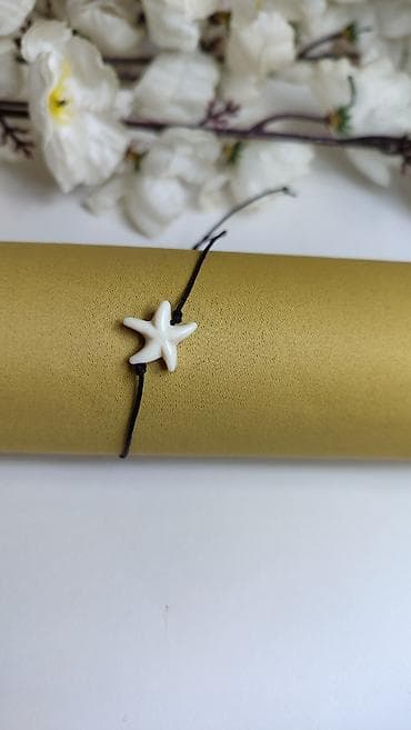 narukvice od konca: Narukvica sa privjeskom morska zvijezda - Delikatna narukvica od — 4