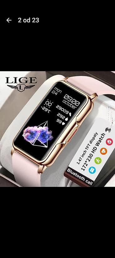 picard torbice cene: Pametni sat LIGE – elegantan pravougaoni dizajn sa 1.47" TFT HD — 1